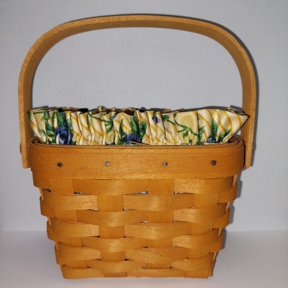 Longaberger 1997 Signed Hostess Basket Foral From American Cancer Fundraiser - Picture 1 of 4